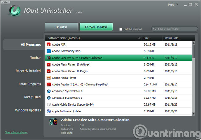 Ứng dụng IOBit Uninstaller