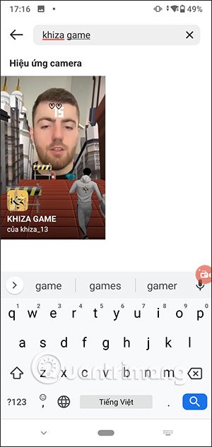 Hiệu ứng Khiza game