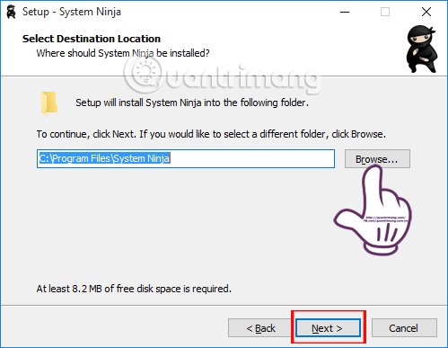 Thư mục cài đặt System Ninja
