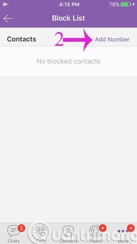 Nhấn Add Number