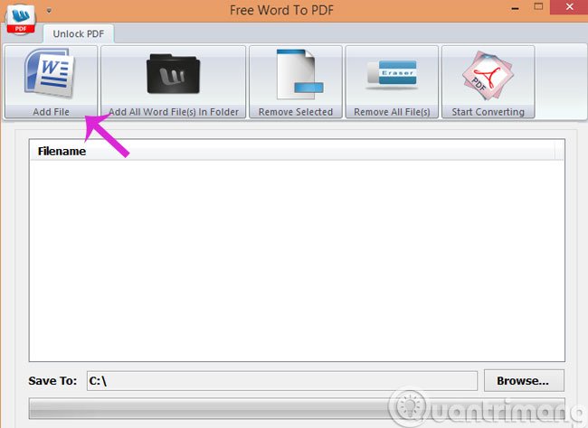 Chọn file Word cần chuyển đổi