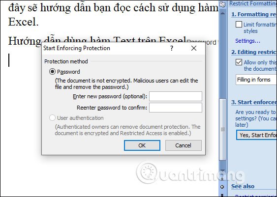 Mật khẩu chặn thay đổi