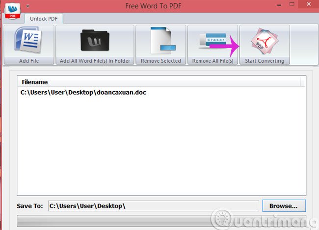 Bấm Start Converting