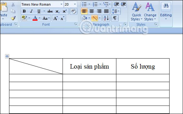 Hiện đường kẻ chéo