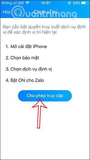Truy cập vị trí
