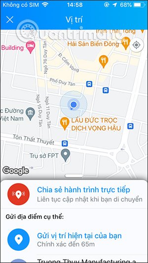 Chia sẻ vị trí