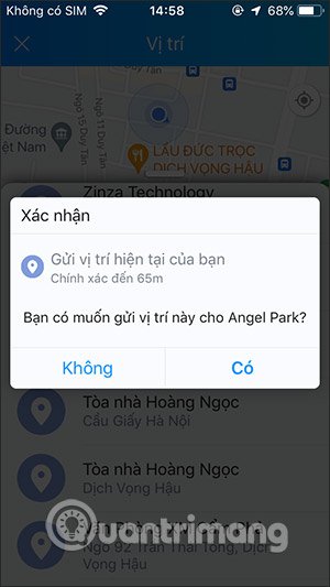 Chia sẻ vị trí