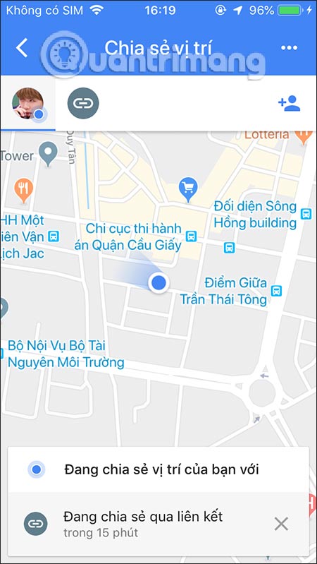 Đã chia sẻ vị trí