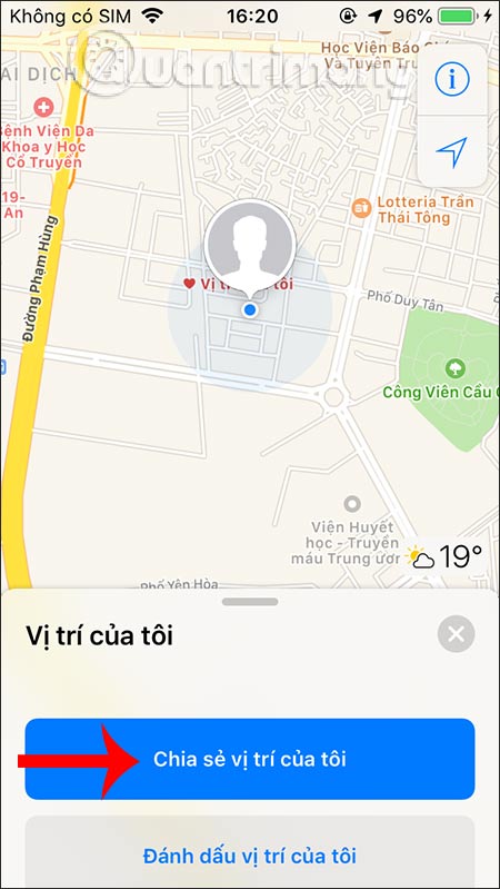 Ứng dụng bản đồ trên iPhone