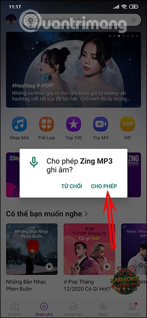 Dùng micro
