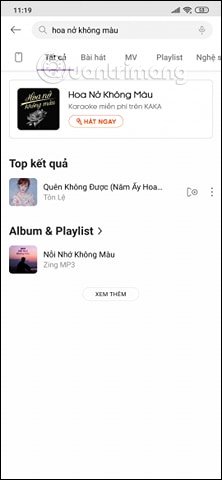 KiKi tìm kiếm bài hát