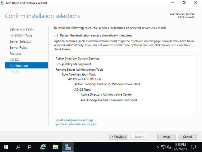Nhấp vào nút Install