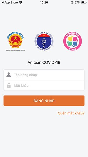 Đăng nhập ứng dụng 
