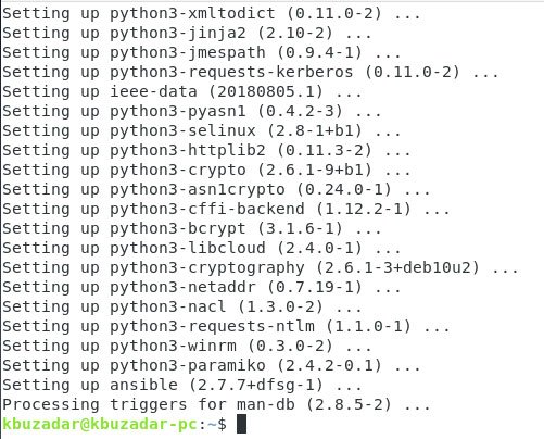 Ansible được cài đặt thành công trên hệ thống Debian 10