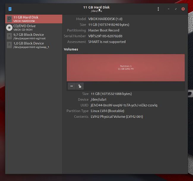 Cài đặt Gnome Disk Utility