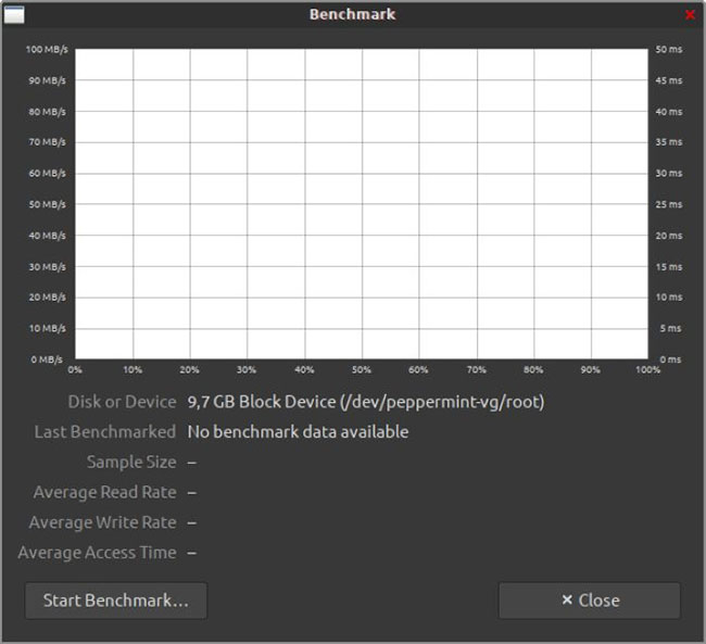 Nhấp vào nút “Start Benchmark” để bắt đầu quá trình đo benchmark