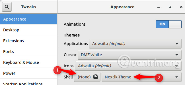 Chọn Nextik-Theme