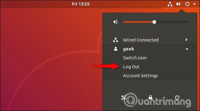 Chọn Log Out