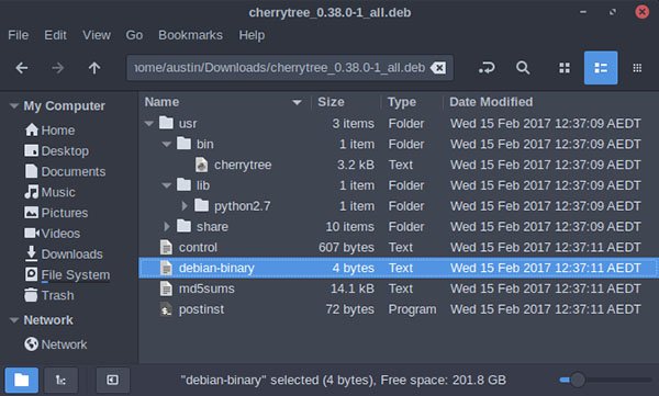 Định dạng package trên Debian