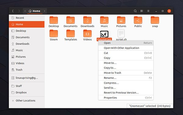 Trình quản lý gói tin Nautilus trên Linux