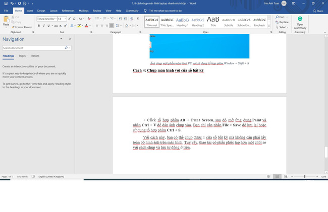 Những cách chụp ảnh màn hình máy tính, laptop chuyên nghiệp, nhanh nhất - Ảnh 8. Cách chụp ảnh màn hình máy tính - 8