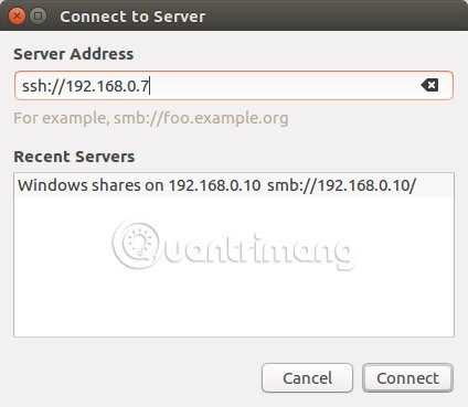 Connect to Server 