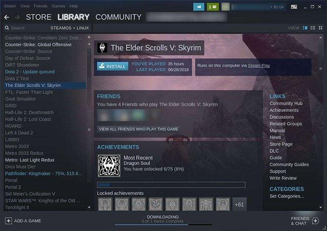 Giao diện Steam