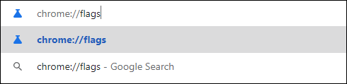 Nhập từ khóa “chrome://flags”