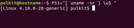 Lệnh đã sử dụng, đó là uname -sr, xuất phiên bản Linux Kernel