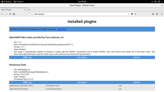 Bạn cũng có thể xác minh rằng Adobe Flash Player có được sử dụng trên trình duyệt của mình hay không