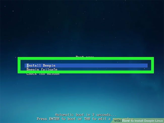 Chọn Install Deepin