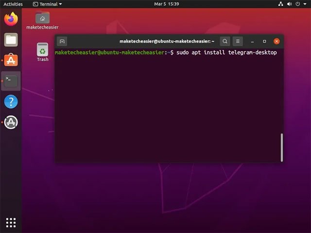 Cài đặt Telegram Desktop từ terminal