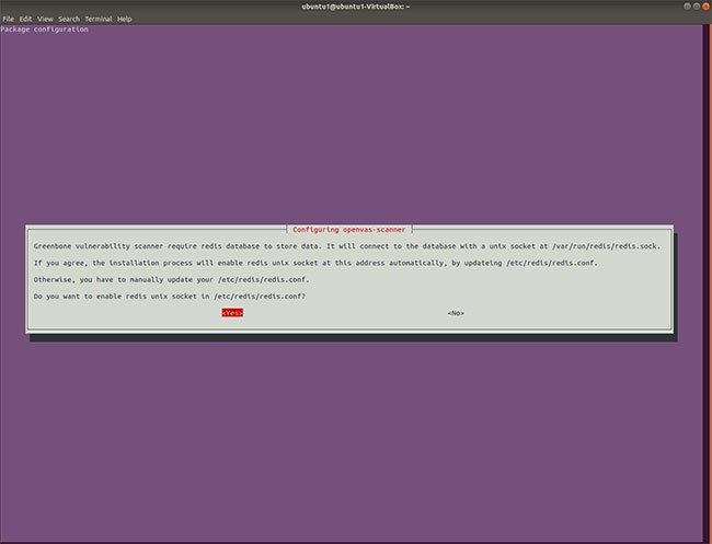 Để cấu hình Unix Socket, hãy chọn “Yes”