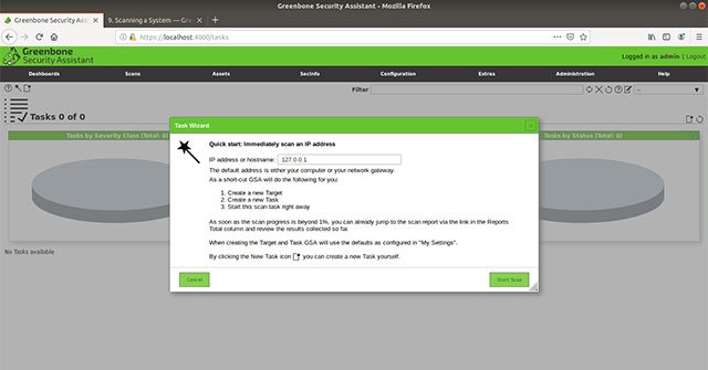 Xác nhận rằng 127.0.0.1 đã được nhập