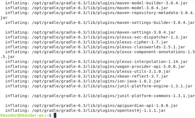 Giải nén file Gradle