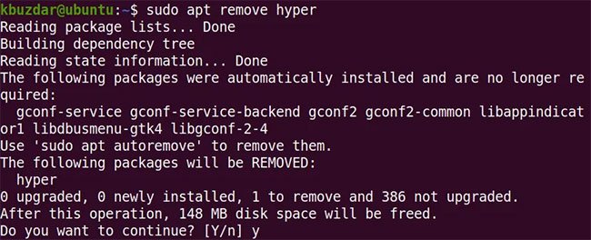 Loại bỏ Hyper Terminal