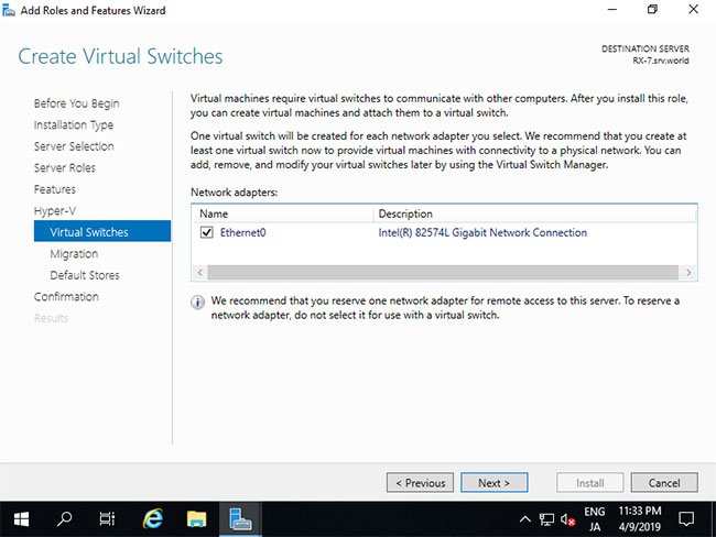 Tạo Virtual Switches