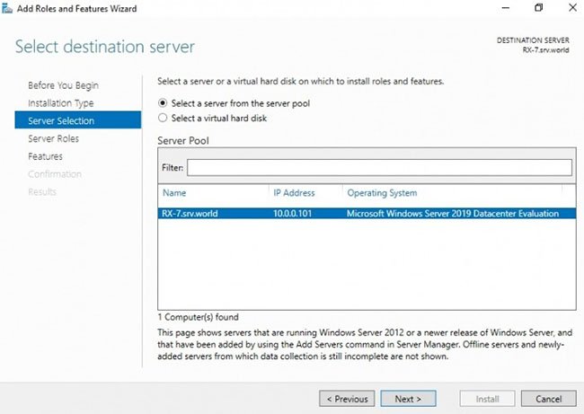 Chọn host cho các role và service của iSCSI Target
