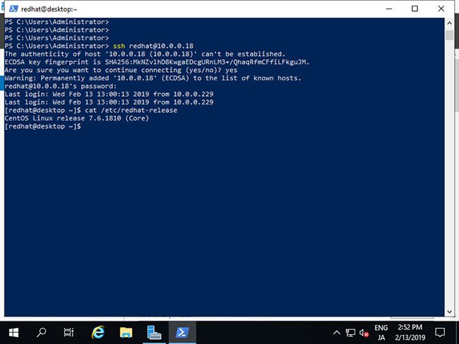 Đăng nhập vào Linux Host mà SSH server đang chạy