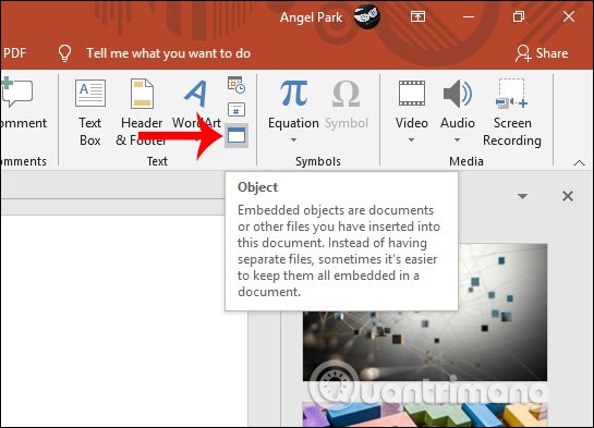 Chèn đối tượng trong PowerPoint 