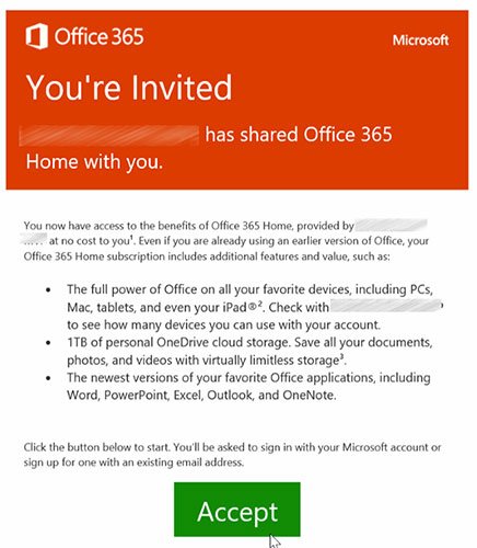 Nhấp vào nút Accept
