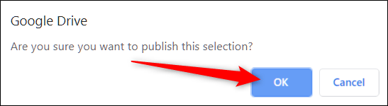 Click vào Ok để xác định muốn xuất bản file Slides lên web