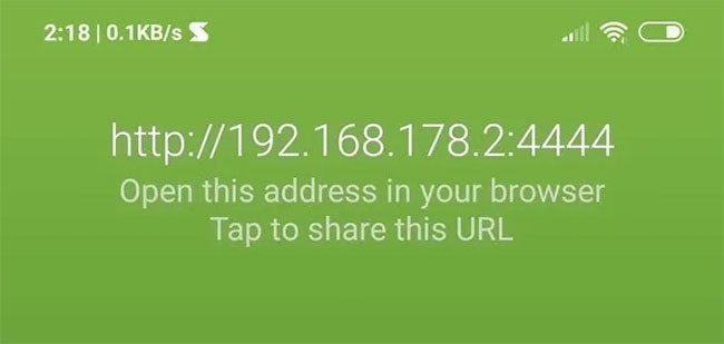 Bạn sẽ thấy IP và cổng thiết bị