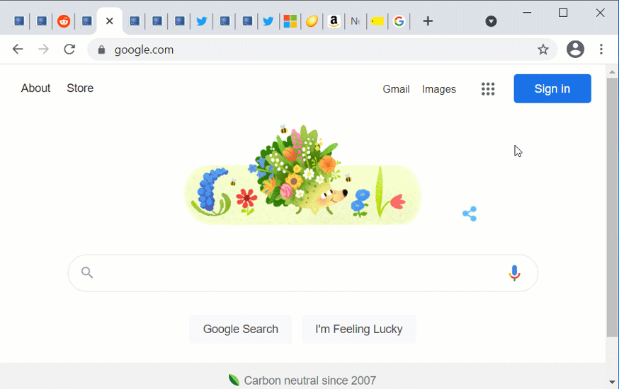 Tính năng Tab Search