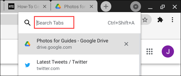 Tính năng Tab Search