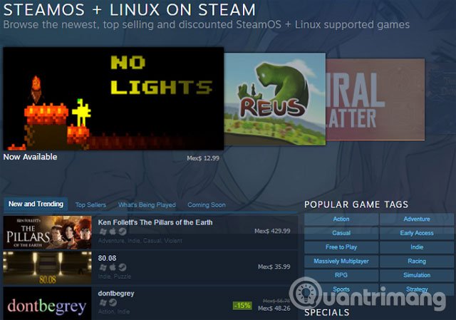 Trò chơi chạy trên Linux 