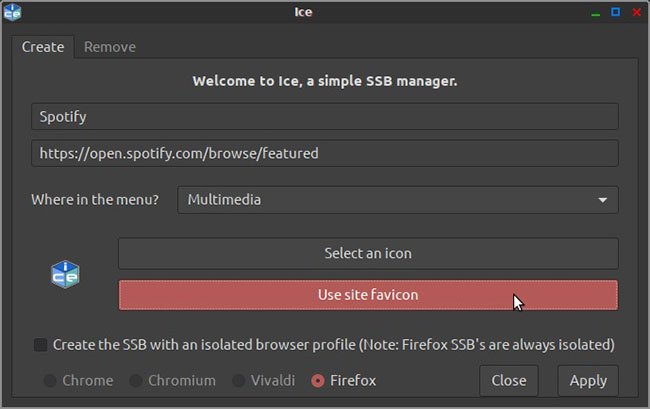 “Use site favicon” là giải pháp dễ nhất
