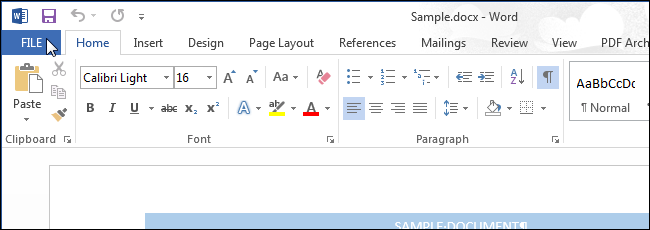 Click File