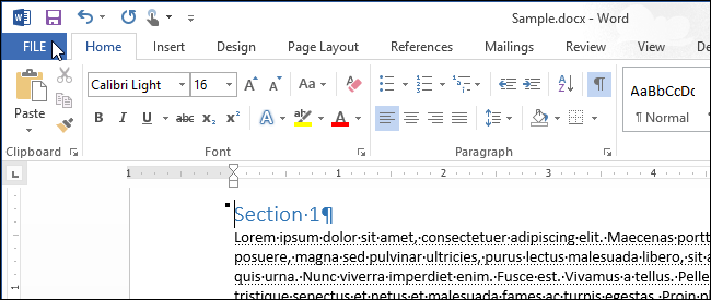 Click thẻ file