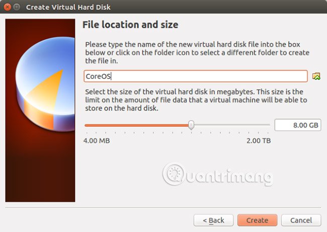 Chọn vị trí và kích thước file